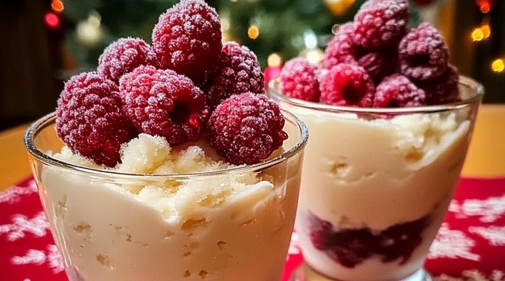 Schneegestöber mit weißer Schokolade