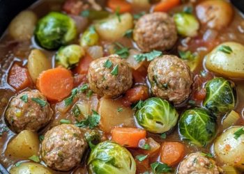 Rosenkohleintopf mit Hackbällchen 