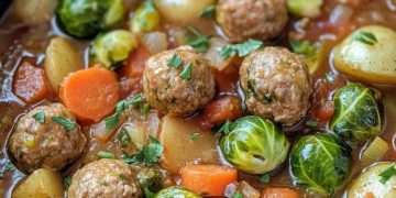 Rosenkohleintopf mit Hackbällchen 