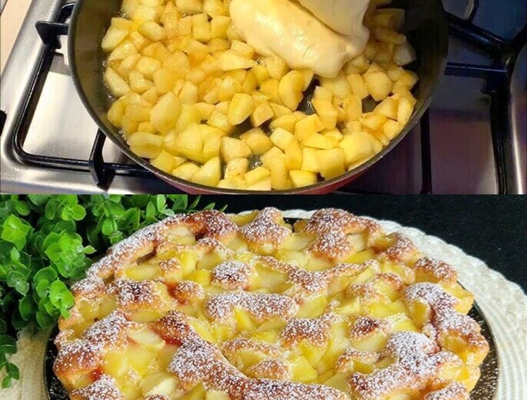 Apfelkuchen mit nur 3 Äpfel und in 10 Minuten, macht mich verrückt!