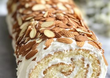 Bienenstich-Biskuitrolle – Leicht und luftig!