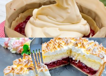 Himmelstorte mit 1 Glas Sauerkirschen in 30 Minuten im Ofen gebacken