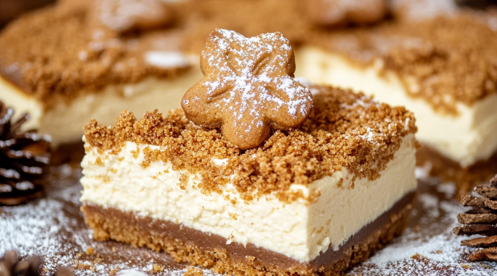 Spekulatius-Käsekuchen mit Keksboden und Streuseln 