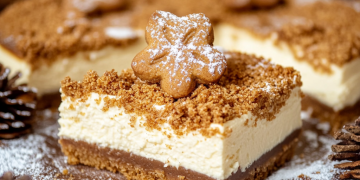 Spekulatius-Käsekuchen mit Keksboden und Streuseln 