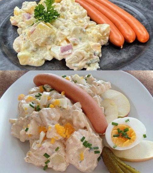 Kartoffelsalat und Würstchen