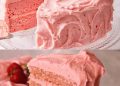 Frischer Erdbeerkuchen mit Erdbeer-Frischkäse-Zuckerguss