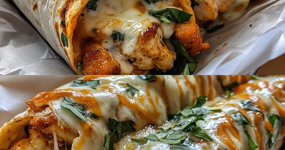 Käse-Knoblauch-Hähnchen-Wraps