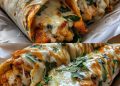 Käse-Knoblauch-Hähnchen-Wraps 