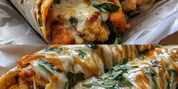 Käse-Knoblauch-Hähnchen-Wraps 