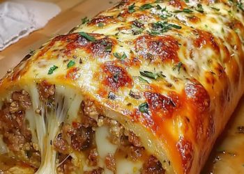 Käserolle mit Hackfleisch