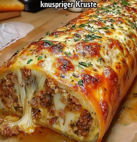 Käserolle mit Hackfleisch