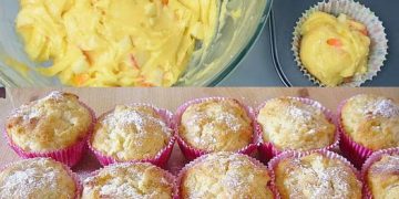 Suchtgefahrliche Apfel Quark Muffins die ich 2x in Woche backe!