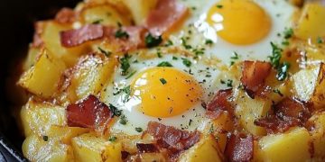 Bratkartoffeln mit Ei und Käse – einfach und lecker