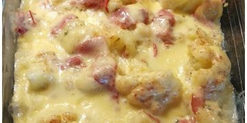 Blumenkohl-Schinken-Auflauf mit Milch statt Butter – Gesunder Genuss