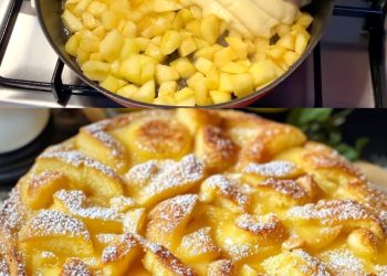 10 Minuten Apfelkuchen mit 3 Äpfel und 150 g Mehl, woow Suchtgarantie soo lecker!