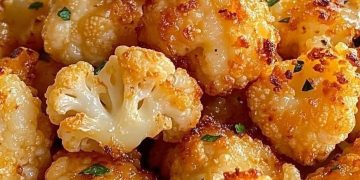 Ich kann kaum in Worte fassen wie unglaublich lecker das ist, Käseblumenkohl aus dem Ofen!