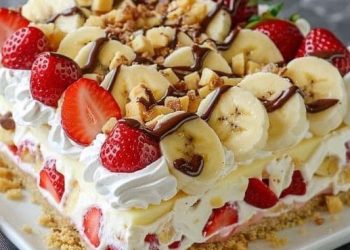 Bananensplit Torte ohne backen mit 500g Frischkase