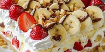 Bananensplit Torte ohne backen mit 500g Frischkase