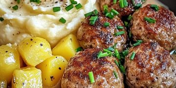 Hausgemachte Frikadellen mit Rahmsoße & Kartoffelpüree