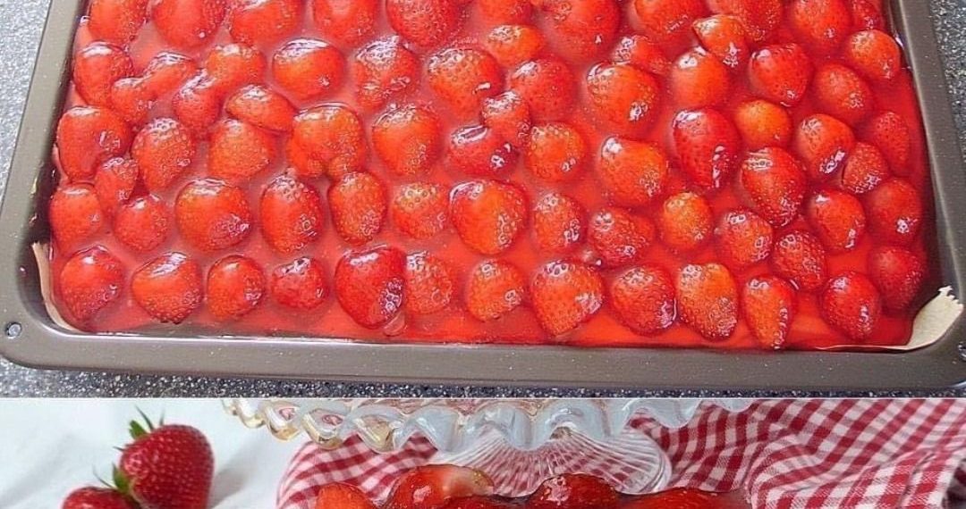 Erdbeerkuchen mit Schmand – Vanillecreme