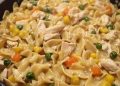 Mein billiges & faules Essen von gestern Abend, Hähnchenpasta
