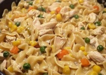 Mein billiges & faules Essen von gestern Abend, Hähnchenpasta