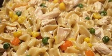 Mein billiges & faules Essen von gestern Abend, Hähnchenpasta