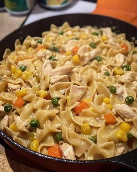 Mein billiges & faules Essen von gestern Abend, Hähnchenpasta