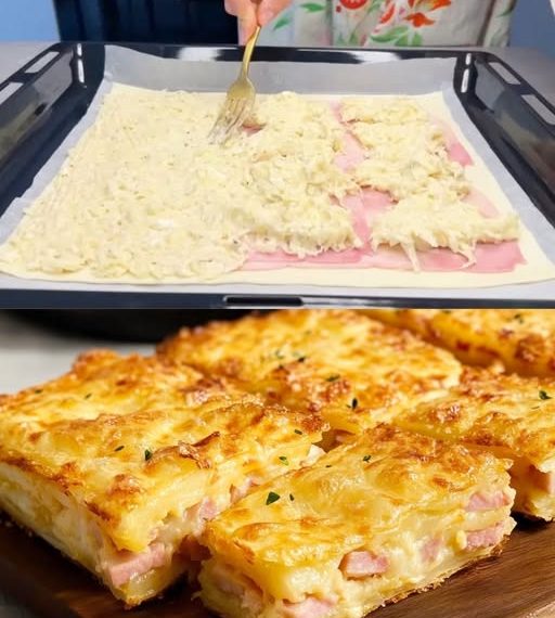 Ich backe ihn immer wieder, Blätterteig-Kartoffel-Auflauf, immer eine gute Idee!