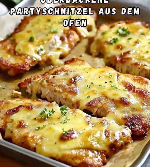 Ihre Familie wird begeistert glaubt mir, Überbackene Partyschnitzel aus dem Ofen!