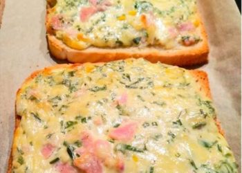 Flammkuchen Toast mit Kase