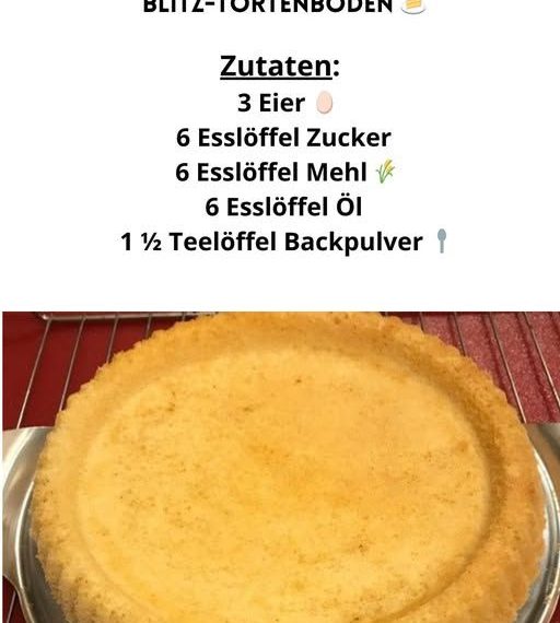 Blitz-Tortenboden