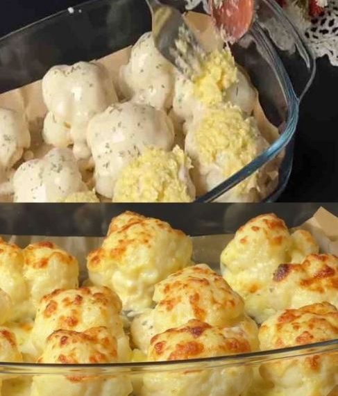 Absolut der Hammer, blumenkohl mit käse überbacken