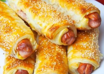 Hot Dogs im Blätterteig den ich immer wieder essen wurde!