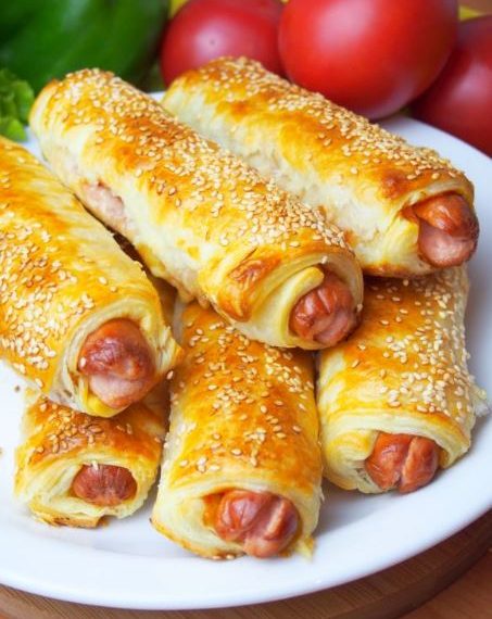 Hot Dogs im Blätterteig den ich immer wieder essen wurde!