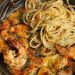Spaghetti mit Knoblauch-Garnelen, der Hit gerade jetzt SUPER lecker