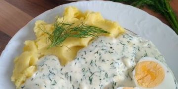 Eier in Dillsoße mit Kartoffeln absolut leckeeeeer