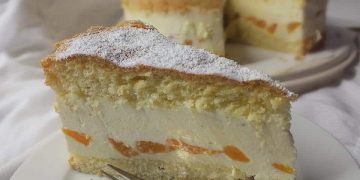 Tolles Rezept! Schmeckt klasse: Käsesahnetorte mit Mandarinen
