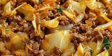 Spitzkohlpfanne mit Hackfleisch