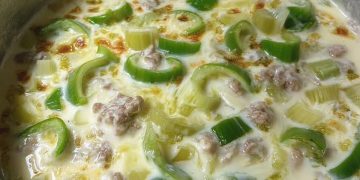 Leckerer Käse-Lauch-Suppe