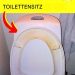 Der Trick, um gelbe Flecken auf dem WC-Sitz zu entfernen
