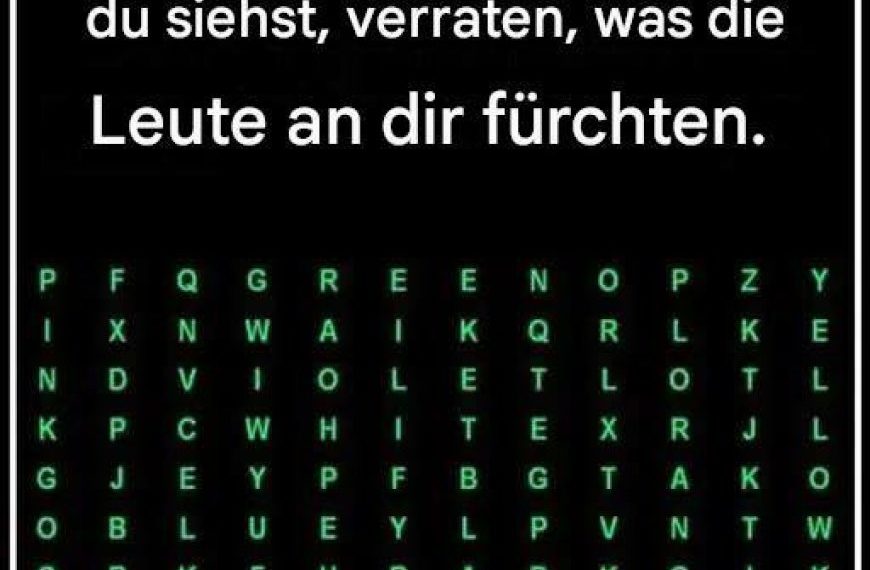 Die ersten drei Farben, die du siehst, verraten, was die Leute an dir fürchten