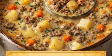 Schmeckt am nächsten Tag genauso perfekt, Hamburger Suppe mit 450 g Hackfleisch