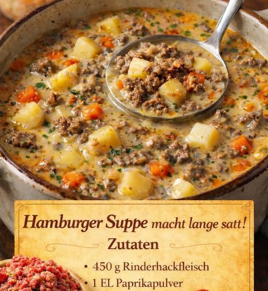 Schmeckt am nächsten Tag genauso perfekt, Hamburger Suppe mit 450 g Hackfleisch