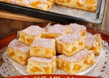 12 Esslöffel Blechkuchen in 10 Minuten fertig, inklusive Backzeit !