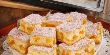 12 Esslöffel Blechkuchen in 10 Minuten fertig, inklusive Backzeit !