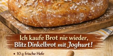 Dinkelbrot mit 100 g Joghurt den ich jede Woche backe!