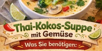 Thai Kokos Suppe mit Gemüse Exotisch, cremig voller Aromen
