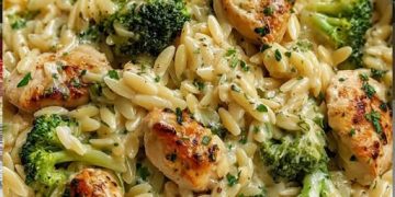 Cremige Hähnchen-Orzo-Pfanne mit Brokkoli – Soulfood in 30 Minuten