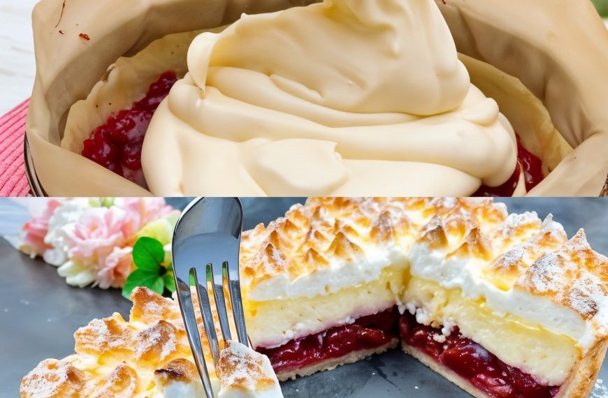 Himmelstorte mit 1 Glas Sauerkirschen in 30 Minuten im Ofen gebacken